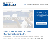 Tablet Screenshot of behrens-blech.de